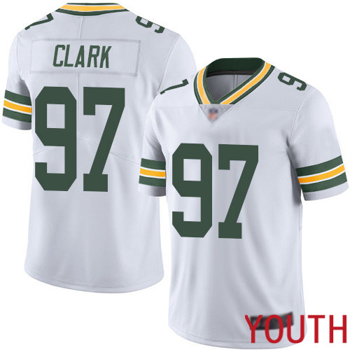 Green Bay Packers Limited White Youth #97 Clark Kenny Road Jersey Nike NFL Vapor Untouchable->youth nfl jersey->Youth Jersey